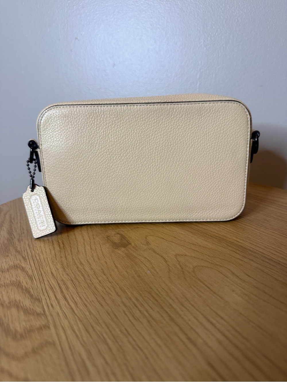 Coach Pebbled Leather Camera Crossbody in Cream with Silver Accent - Picture 8 of 8